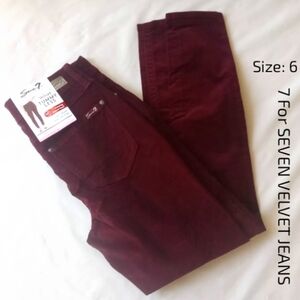 Women's Size 6 * Seven 7 Velvet Jeans Tummy Less - Slimming NWT